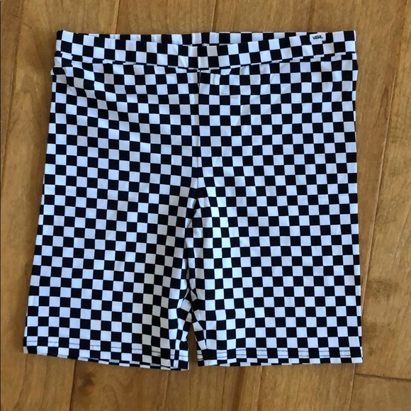 Vans Pants - VANS Checkerboard Pattern Bike Shorts Size M~NEW